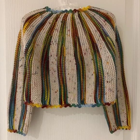 Misha & Puff | 🎪 Wool Short Circus Cardigan | Carnival Space Dye | 18-24M - Picture 5 of 11